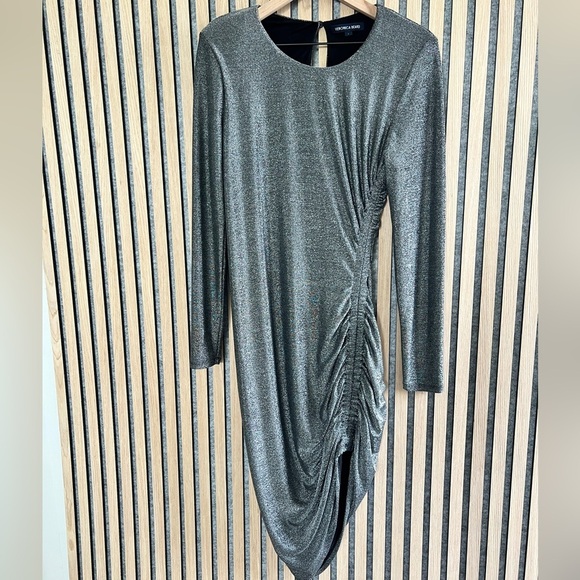 Veronica Beard- Cyrus Rouched Glitter Mini Dress- Small - Picture 8 of 13